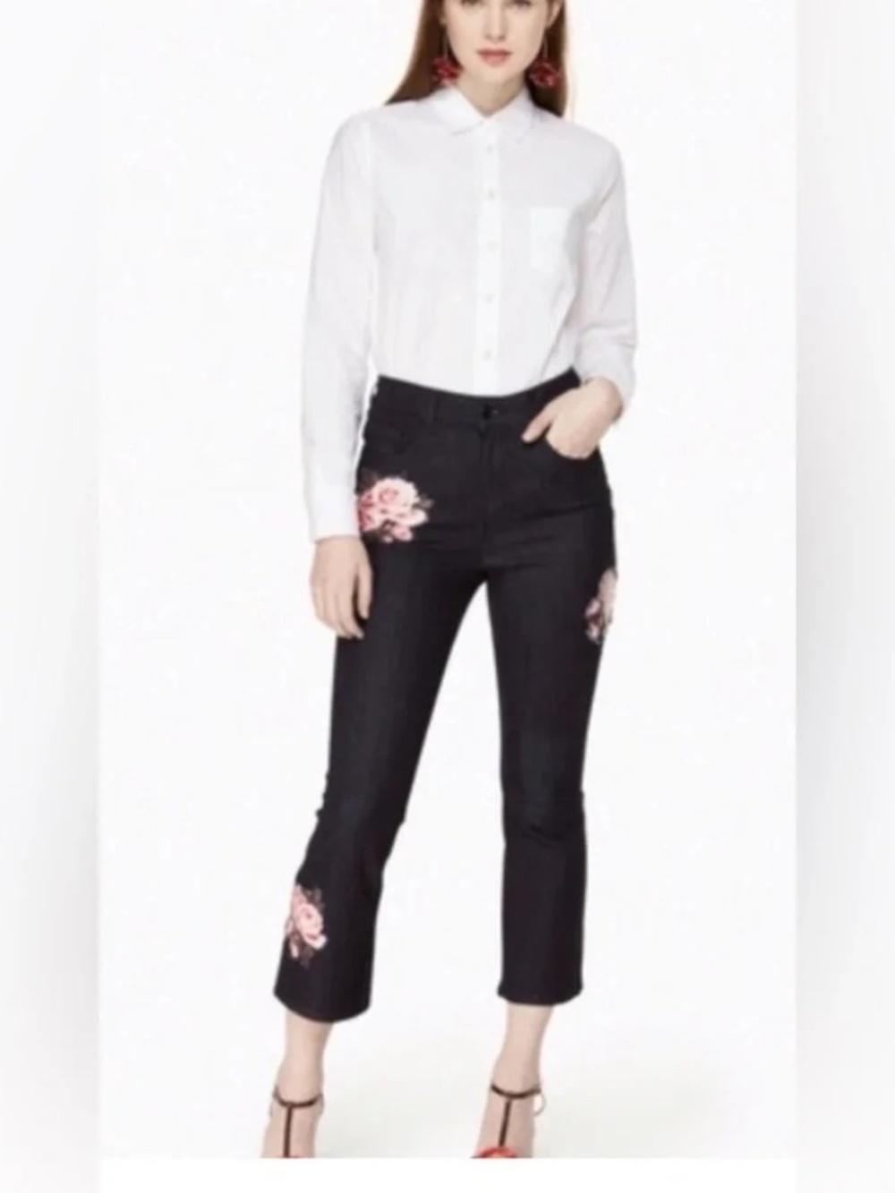 Kate Spade Broome Street Dark Rinse Rose Jeans
